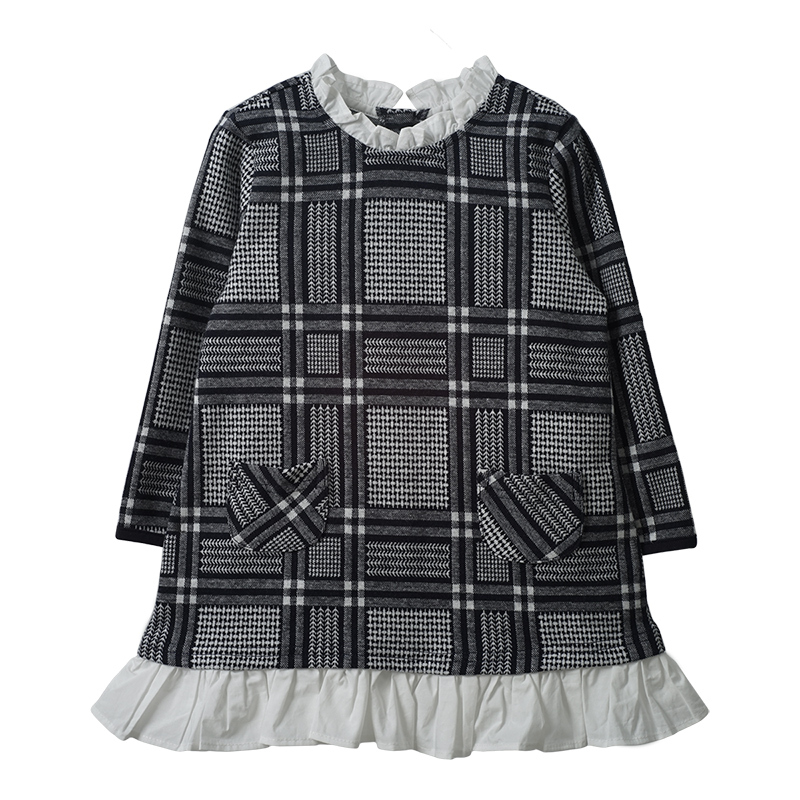 婴姿坊女孩衣服 连衣裙 女童长袖公主裙 裙子女