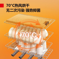 德玛仕(DEMASHI)紫外线消毒柜家用小型立式奶瓶木筷刀具砧板菜板茶杯餐具消毒碗柜[餐饮] XDZ110-F1