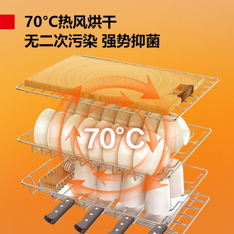 德玛仕(DEMASHI)紫外线消毒柜家用小型立式奶瓶木筷刀具砧板菜板茶杯餐具消毒碗柜[餐饮] XDZ110-F1