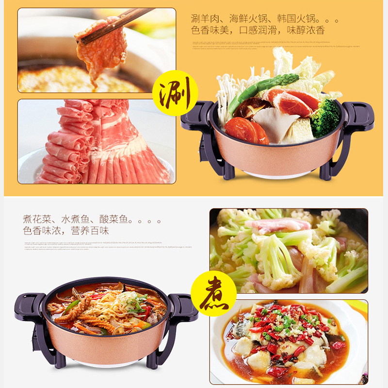 九阳(Joyoung)电火锅JK-30H06 多功能电热锅 自动断电功能 支持温度调节 3L 2-4人
