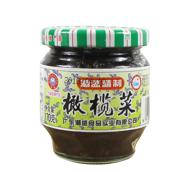 潮盛 精制橄榄菜170g 瓶装 橄榄菜 榨菜酱菜下饭小菜 佐餐咸菜开味菜 早餐泡面开味好搭档