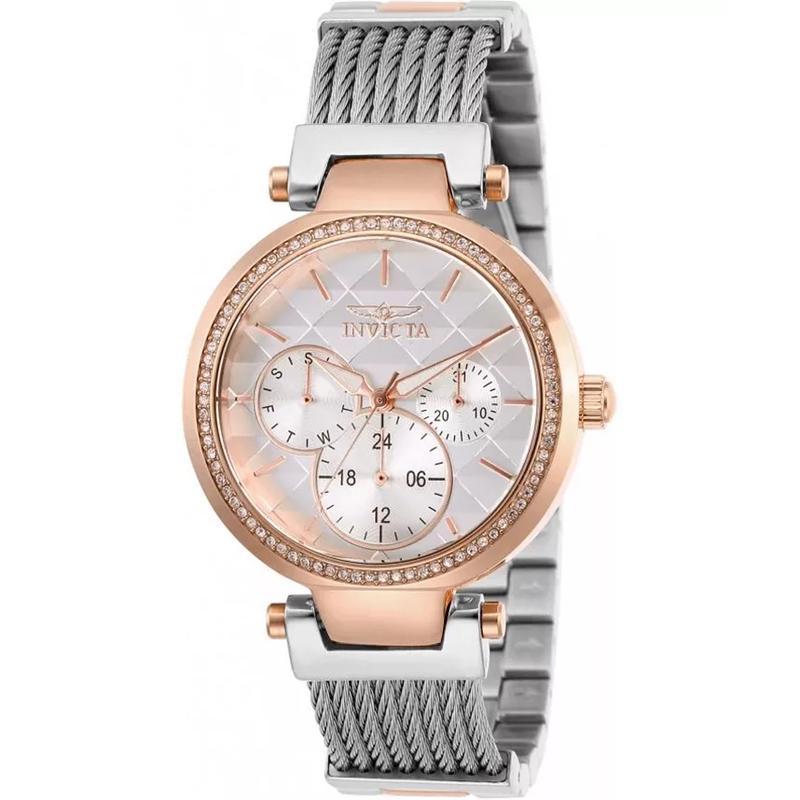 Invicta 英弗他 女士名品腕表简约优雅石英计时防水100米不锈钢手表