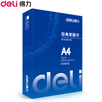 得力(deli)7453莱茵河A4/70g复印纸5包/箱 500张/包共2500张 电脑打印纸 白纸草稿纸 办公用纸