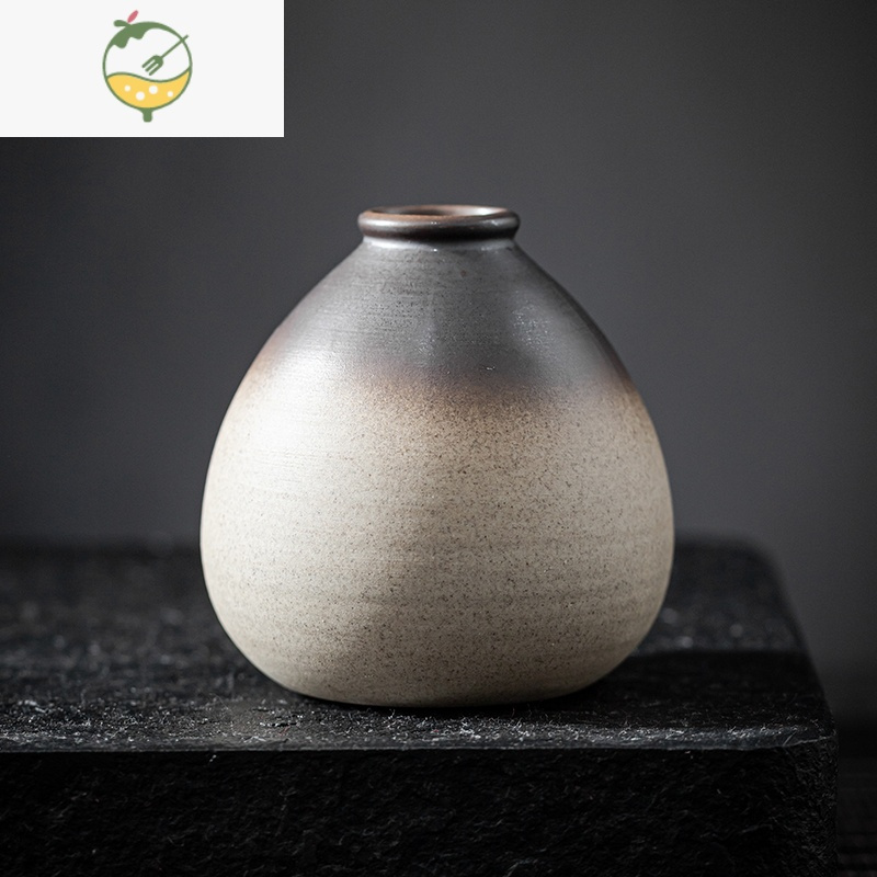 手工日简约花插陶瓷花器茶具摆件水培陶艺小花瓶粗陶小花器款四视频