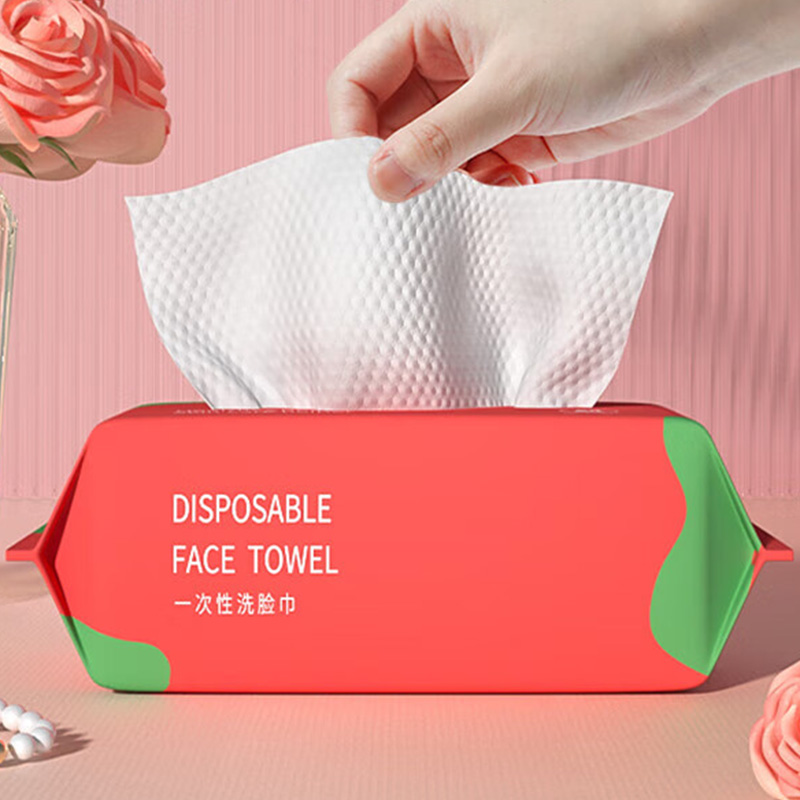 洁丽雅洁面巾80片*3包一次性加厚珍珠纹干湿两用快速吸水mrj654高清大图