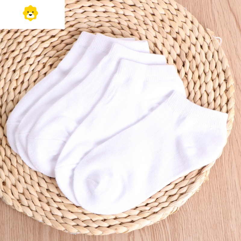 喻娄儿童船袜春夏浅口防滑袜子女童白袜子小学生短袜男孩运动棉袜