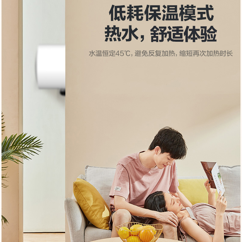 美的(Midea)60升电热水器F60-15WB5(Y)速热 节能速热 安全防护 抑菌管路 8年质保