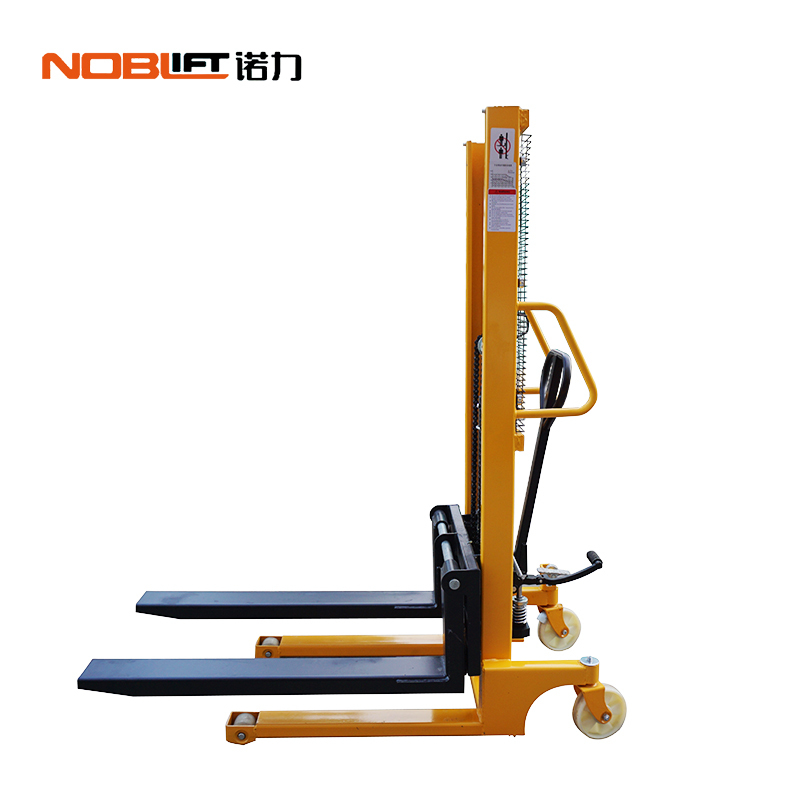 诺力 Noblift SFH1016手动堆高车黄色1T货叉长900货叉宽330-740(可调),带脚踏功能