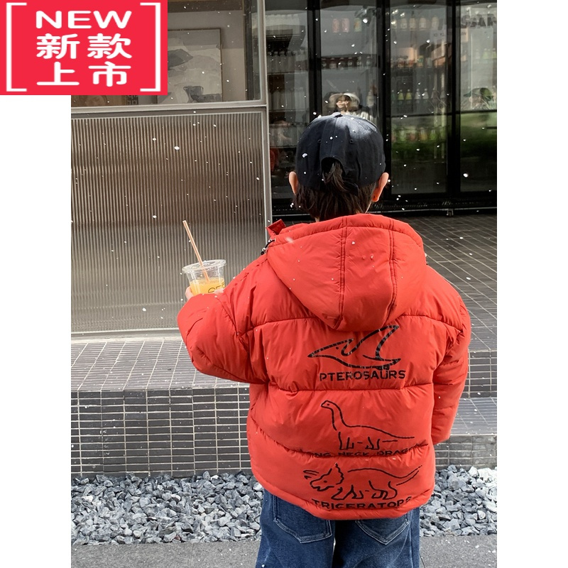 可莉允童装 儿童棉服2022新款男童冬装加厚保暖棉衣冬季洋气外套