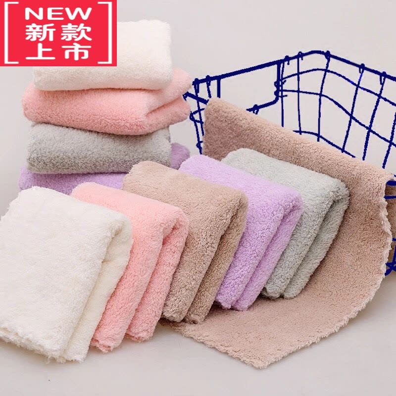 可莉允法兰绒洗脸毛巾 珊瑚绒厚毛巾儿童毛巾擦手巾洗脸巾浴巾小方巾图片