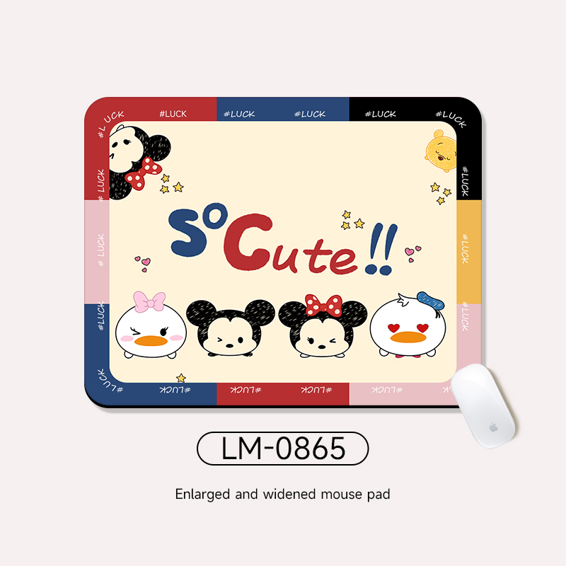 可爱卡通熊小号鼠标垫女防滑耐磨软垫办公娱乐加厚电脑桌垫护腕垫 260x210mm 3mm LM-0865【加密织纹布面】