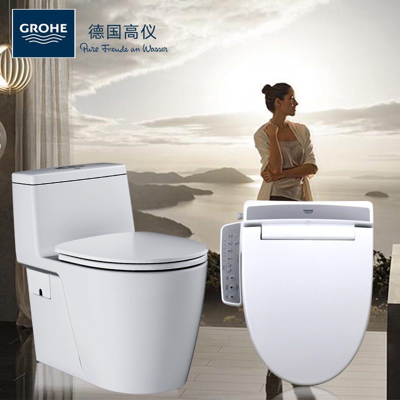 德国-高仪(GROHE)马桶进口普洛洁坐便器 冲落式直冲抽水马桶39315