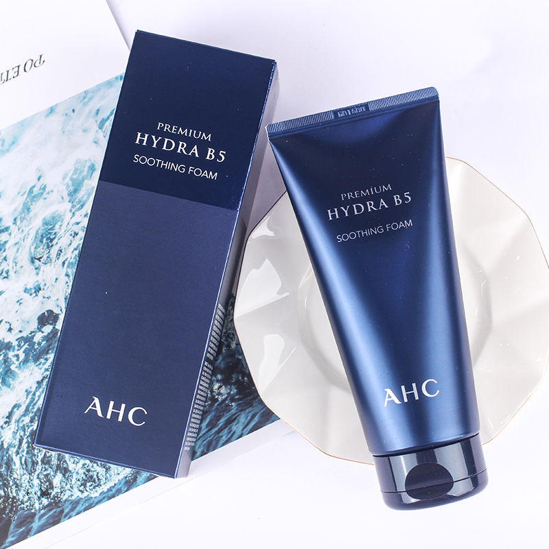 AHC 18年新款B5玻尿酸 深层清洁保湿补水控油泡沫男女洁面乳洗面奶180ml 韩国原装进口