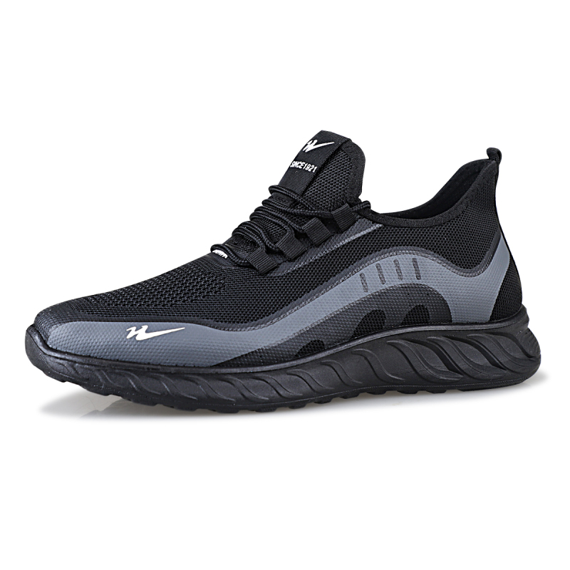 双星运动鞋男款秋飞织面软底耐磨轻便休闲鞋