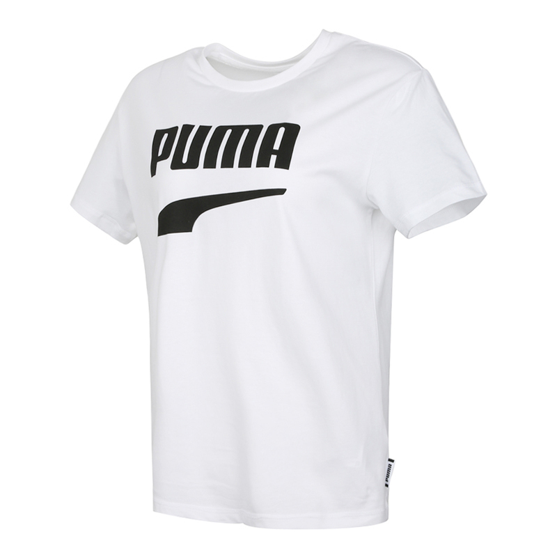 彪马（PUMA）女士白色圆领透气短袖运动T恤57910002