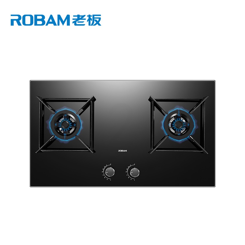 老板燃气灶液化气煤气双灶家用自适应灶 黑色 液化气