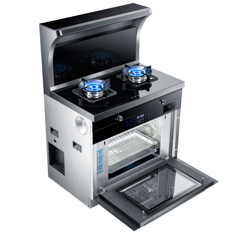 创维(Skyworth)集成灶一体灶家用蒸烤箱一体下排式侧吸油烟机消毒柜环保灶JJZT-J06Z豪华款高清大图