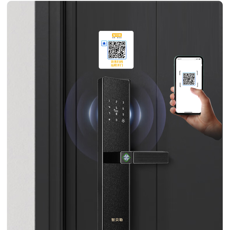 智贝勒V5精雕半自动CD指纹二维码对讲高清大图