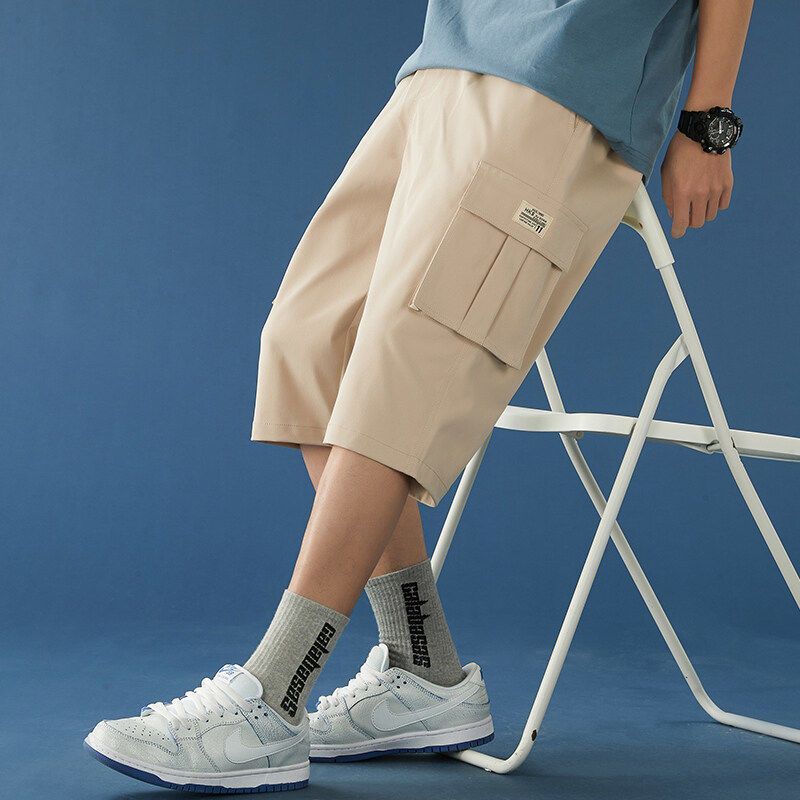 森马集团旗下GLEMALL短裤子男夏季新款潮流休闲黑色工装五七分裤