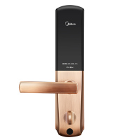 Midea/美的智能门锁MOLK-LA012-B 电子锁 家用指纹锁 密码锁 语音报警(左开门)