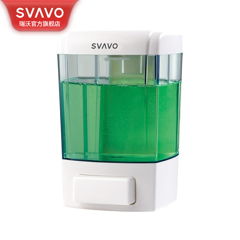 瑞沃(SVAVO)壁挂手动皂液器家用厨房洗洁精按压出液瓶公共卫生间洗手液给液盒 V-7101白色单位:个