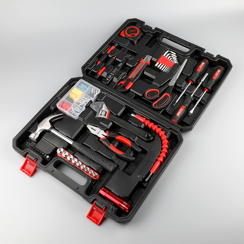 赛拓(SANTO)42件家用工具套装维修工具箱工具组套手动工具螺丝批锤子