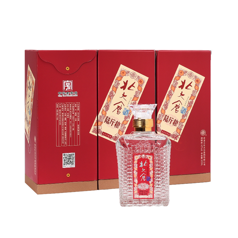 [酒厂自营]北大仓陆斤粮 42度浓香型白酒500ml*6瓶盒酒箱装 粮多酒更香 东北纯粮酿造
