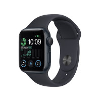 Apple Watch SE 2022款智能手表GPS款40毫米午夜色铝金属表壳午夜色运动型表带 健康手表