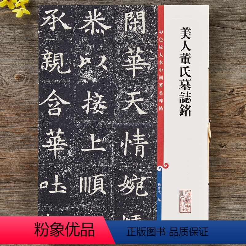 [正版]美人董氏墓志铭 高清彩色放大本第十二集孙宝文董美人墓志铭楷书书毛笔字帖书法临摹练字帖 附碑帖繁体旁注上海辞书出