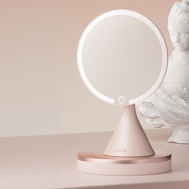 康佳小画仙卷梳颜礼盒(气囊梳+美妆镜)精美包装全自动卷发棒LED美妆镜呼吸气垫梳LJJS-0301!高清大图