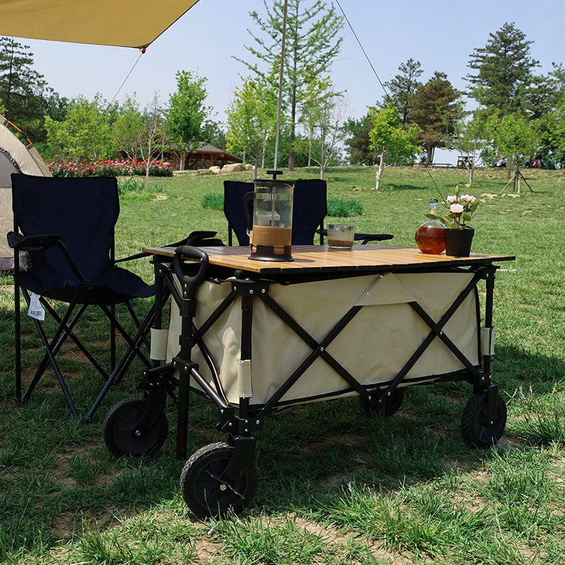 新越昌晖户外折叠车野营车露营车野餐车营地车多功能小推车搬运便携手推车买菜车购物车带刹车手拉车 YYC-01Z高清大图