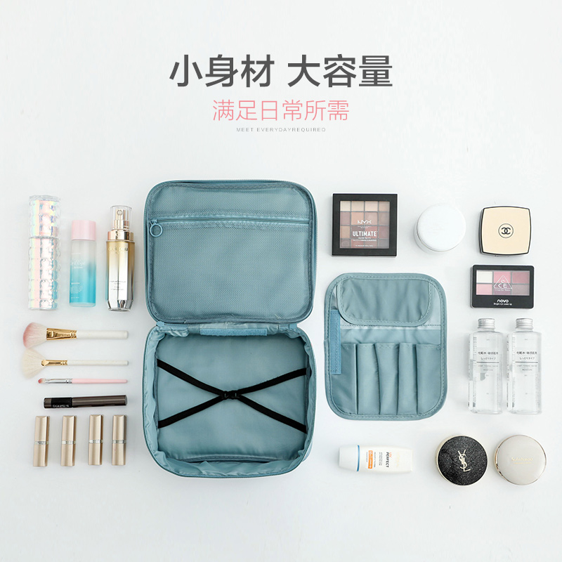 多层化妆包旅行便携化妆袋女防水洗漱包大容量化妆品收纳包收纳袋 三维工匠高清大图