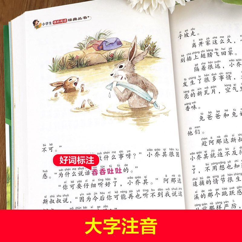 父与子全集 [正版]兔子坡 彩图注音版注音版小学1-3年级彩图儿童书籍6-7-8-12岁小学生一二年级课外书班主任 儿童