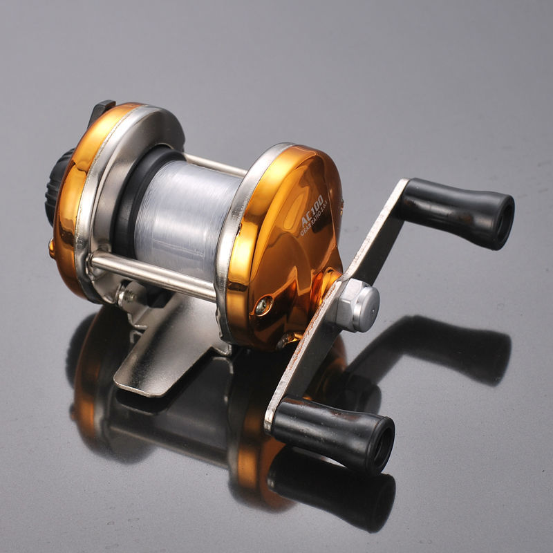 全金属主体小鼓轮冰钓轮水滴轮路亚轮渔轮纺车轮鱼线轮 带线常规脚座