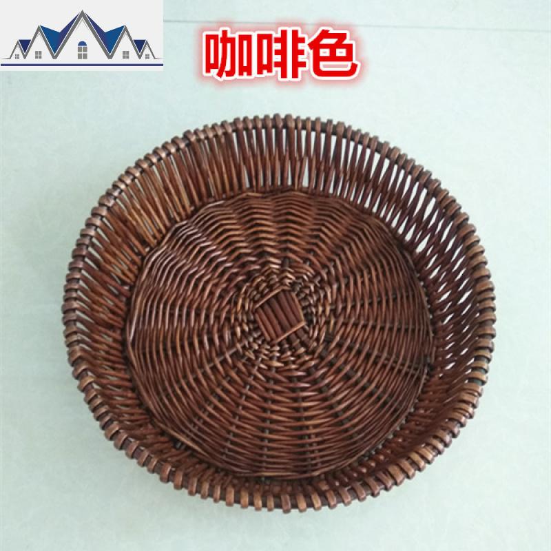 藤编馒头筐柳编面包馍篮子家用厨房桌面玩具编织收纳筐鸡蛋水果盘 三维工匠收纳篮高清大图