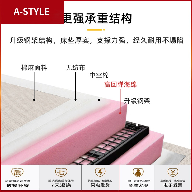 苏宁放心购折叠床坐卧两用可折叠单人1.2米双人1.5米沙发床小户型家用网红款A-STYLE家具