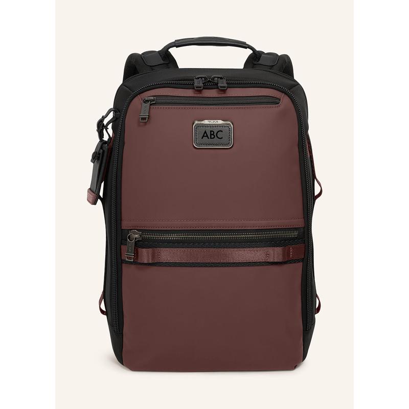 TUMI多功能商务休闲双肩包防丢追踪织物拼色防水旅行包高清大图