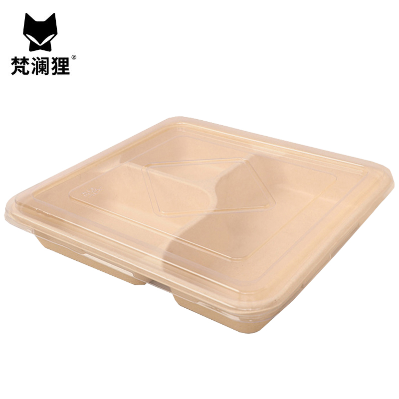 梵澜狸三格一次性饭盒B66 组高清大图