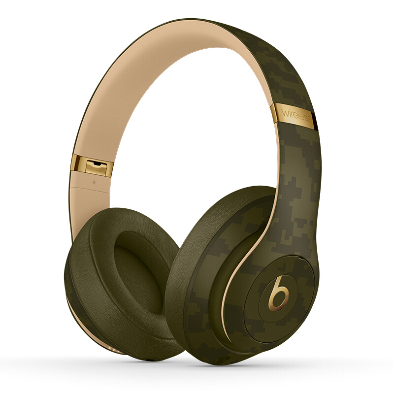 Beats Studio3 Wireless 魔音 头戴式 蓝牙无线游戏耳机 至臻音效 自适应消噪 迷彩绿