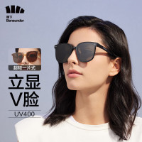 蕉下(beneunder)墨镜男女太阳眼镜 偏光镜大框显脸小可折叠 [经典折叠大方框]爵士黑