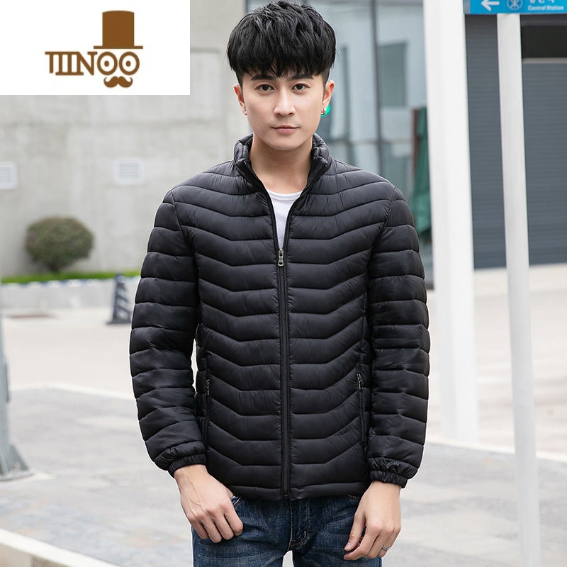 YANXU棉衣男短款冬季新款加厚外套男士中青年加肥加大干活保暖棉袄 黑色无帽 4XL建议154-168斤