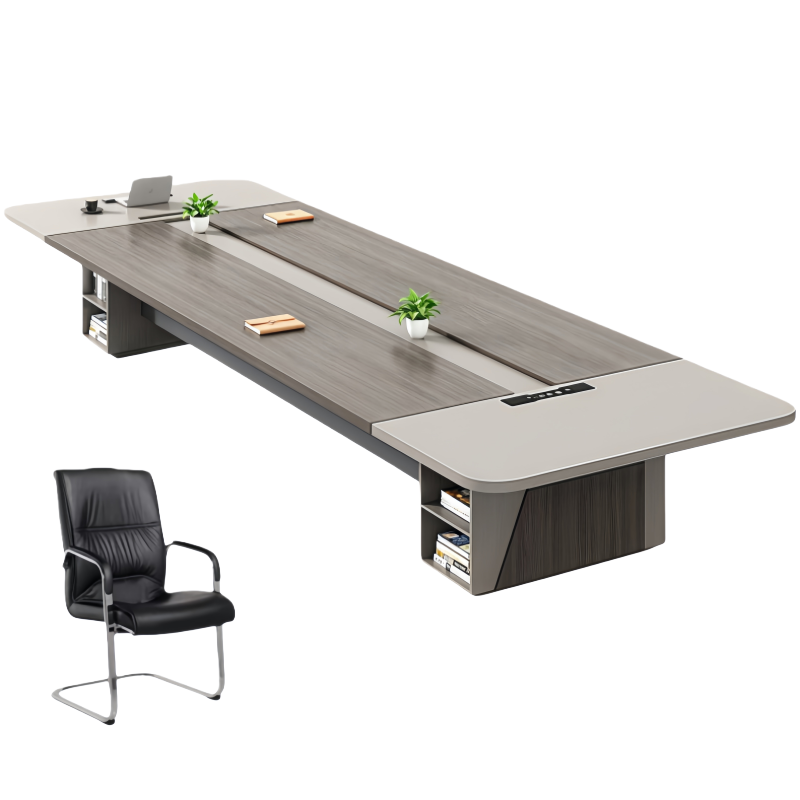 豫龙都 会议桌1.6m+4椅 套高清大图