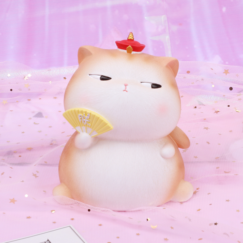 二次元宫廷猫咪存钱罐创意儿童防摔男女孩可爱储蓄罐个性摆件 三维工匠 防摔宫廷猫钱罐-皇上13.5*15cm高清大图