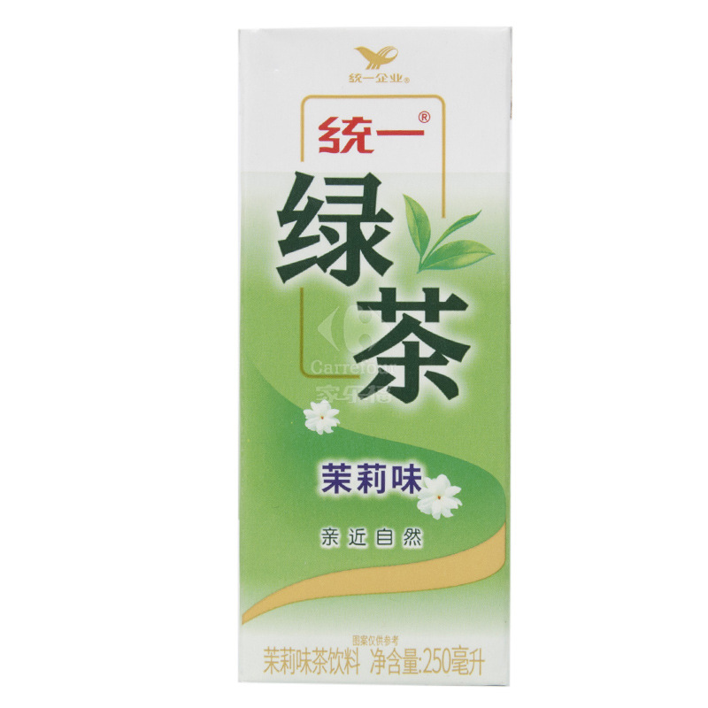 统一绿茶茉莉味茶饮料250ml24包箱