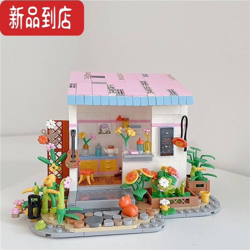 真智力*漂亮的小姨妈* 系少女心DIY拼装积木摆件玩具送闺蜜朋友