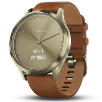 佳明 GARMIN 迪丽热巴同款 vivomove hr 心率运动50防水健康智能通知指针隐藏式触摸屏智能手表 经典版M号 流光金