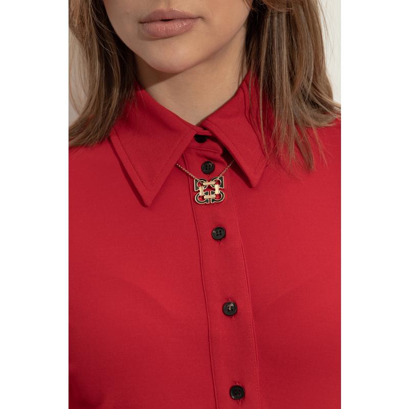 Salvatore Ferragamo金属吊坠项链几何logo设计优雅轻奢女款cm高清大图