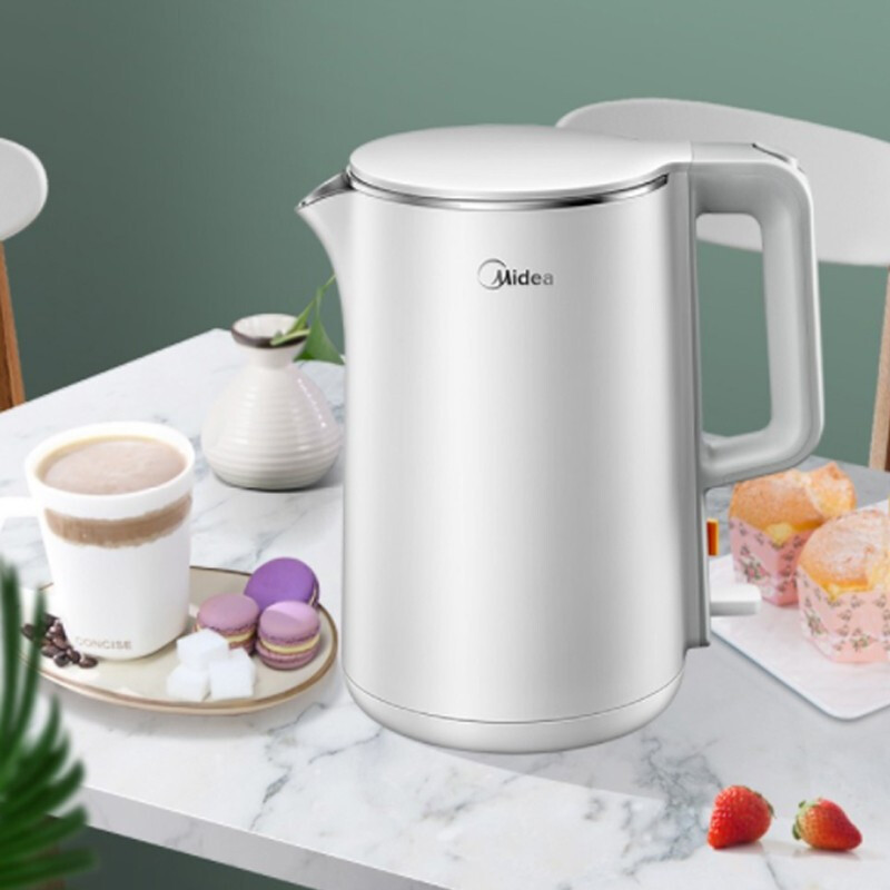 美的(Midea)MK-HJ1515a热水壶烧水壶电水壶304不锈钢1.5L容量电热水壶