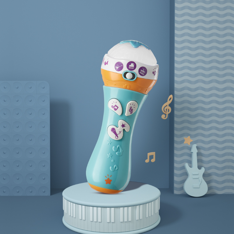 babycare婴儿手持音乐麦克风1岁6-9个月宝宝音乐早教益智玩具珀尔里粉