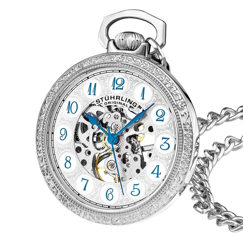 [官方正品]stuhrling施图灵男表 瑞士进口原装经典复古 机械怀表男款